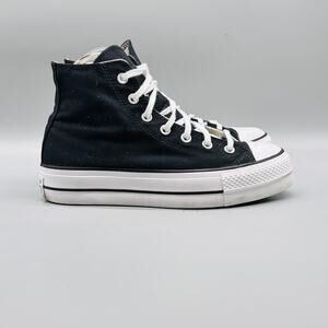 Converse Shoes Womens 8.5 Black Chuck Taylor All Lift Platform High Top Sneakers